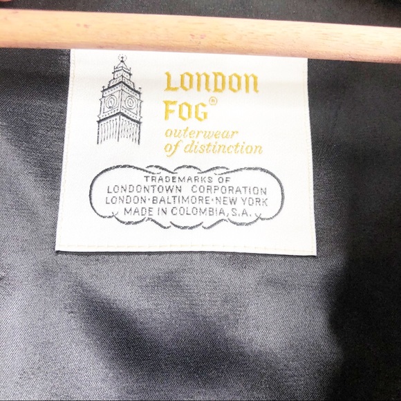 🌿 London Fog Gray Black Chevron Herringbone Coat - Picture 10 of 12